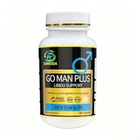 GO MAN PLUS Maca Ginseng Peptide Huitre Shilajit Sante Homme Libido Energie Complement Plantes 800mg 40 Comprimes