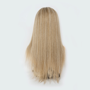 Perruque juive en cheveux humains vierges bruts européens de qualité supérieure, 100 % naturels, ombré blond, coupe courte, perruque frontale en dentelle casher pour femmes blanches - Product Image 4
