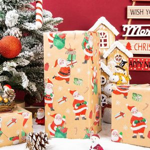 Rollo de Papel de Regalo Navideño de Santa Claus, 17 Pulgadas x 33 Pies, Papel Kraft Reciclable para Envolver Regalos Navideños - Product Image 5
