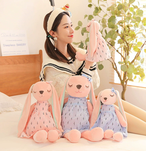 Mega Oferta: Muñeco de Peluche Conejo Anan con Vestido, Orejas Largas, Relleno de Algodón PP, Cojín de Peluche Relajante para <span class=keywords><strong>Dormir</strong></span>, Ideal para Pascua - Product Image 3
