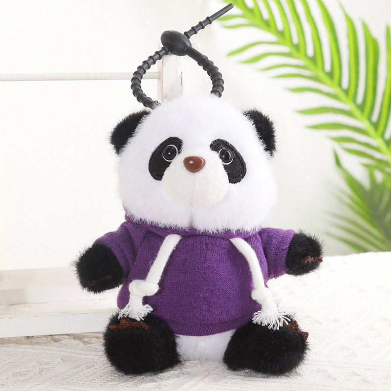 purple sweat sitting panda