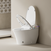 WC intelligent électrique moderne 110V/220V, cuvette de toilette en céramique de luxe, toilette intelligente automatique avec bidet, fixation murale