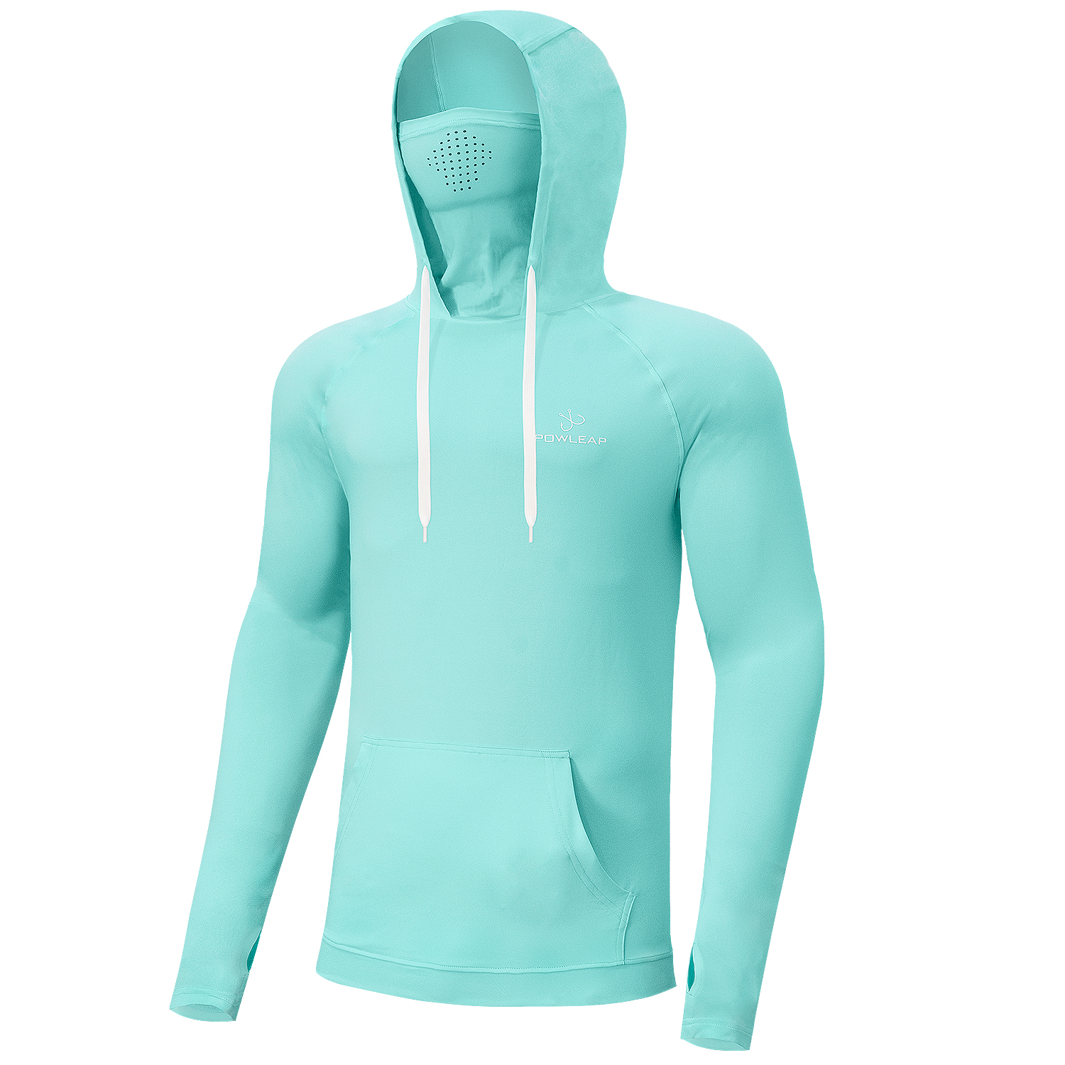 Cheap Thumb Hole Fishing Shirts Adjustable Fishing Shirts Soft Kangaroo Pocket Fishing Hoodie With Neck Gaiter Face Mask