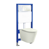 Pour TS008T, réservoir de chasse d'eau mural encastré moderne européen, double chasse, réservoir en HDPE, cadre 3L-8L réglable, blanc, 5 ans