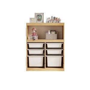 Armario de Almacenamiento de Juguetes de Madera Maciza para Niños Tianyi <span class=keywords><strong>Montessori</strong></span> con 3 Estantes, <span class=keywords><strong>Librería</strong></span> de Gran Capacidad y Almacenamiento para Bebés - Product Image 5