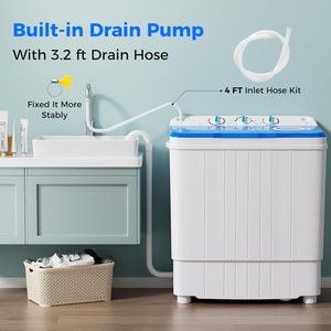 Very Hot Popular of Top Loading Portable Twin Tub/semi Auto /portable <b>Mini</b> Washing Machine - Product Image 5
