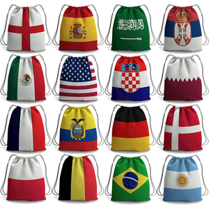 Nouveau design mondial – Sacs à cordon en nylon recyclé, personnalisés, imperméables, avec impression numérique, logo drapeau de tous les pays, pour le sport - Product Image 1