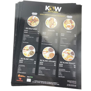 Fábrica Ofrece Impresión Offset Personalizada en Papel Couché para Menús de Restaurantes con Código QR y Folletos Plegables - Product Image 1