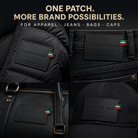 Écussons en similicuir personnalisés, étiquettes de marque en relief pour chapeaux, casquettes, sacs, vêtements de plein air et vêtements de travail