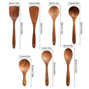 Espátula <span class=keywords><strong>de</strong></span> Madera <span class=keywords><strong>de</strong></span> Acacia, Espátula para Ollas, Cuchara para Sopa, Juego <span class=keywords><strong>de</strong></span> Utensilios <span class=keywords><strong>de</strong></span> Cocina <span class=keywords><strong>de</strong></span> 9 Piezas Hecho <span class=keywords><strong>de</strong></span> Madera, Apto para Lavavajillas - Product Image 2