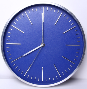 <b>Battery</b> Operated Aluminum Frame Simple Modern Silver Metal Wall <b>Clock</b> Models Customs Wall <b>Clock</b> - Product Image 3