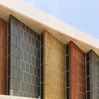 Panneau en aluminium perforé pour façade de bâtiment, découpe laser décorative personnalisée par le fabricant, matériau de construction, mur-rideau métallique