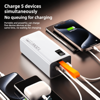 Batterie externe portable 80000 mAh à charge rapide PD, personnalisable en gros pour l'extérieur