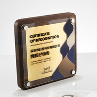 Noyer Bois Massif Médaille Sur Mesure Plaque D'autorisation Trophées Médailles Plaques Certificat D'honneur Lettre De Rendez-vous Agent