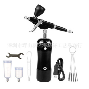 Ensemble d'aérographes avec pompe à air, alimentation par gravité, vitesse réglable, alimentation USB, pour travaux d'art, peinture de modèles - Product Image 5