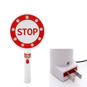 Traffic safety parking sign hand intersection check GO STOP sign