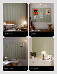 Panneau <span class=keywords><strong>acoustique</strong></span> 100% PET recyclé - Feutre polyester vert clair avec absorption <span class=keywords><strong>acoustique</strong></span> NRC 0.9, <span class=keywords><strong>revêtement</strong></span> <span class=keywords><strong>mural</strong></span> pour la protection des bureaux - Product Image 6