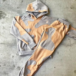 Clothing Manufacturer Custom Design logo Cut and <b>Sew</b> Sportswear Clothing Hoodiesand Sweatpants <b>Set</b> Two Piece Suit Tracksuit <b>Set</b> - Product Image 2