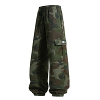 Pantalon Cargo Camouflage Homme Tendance, Coupe Ample, Jambe Large, Joggers Hip Hop Streetwear, Idéal Skateboard, Extérieur, Décontracté, Baggy, Survêtement