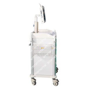 Ziekenhuis Mobiele Werken Station Draadloze Verpleging Geneeskunde Trolley Met Computer Prijs - Product Image 6
