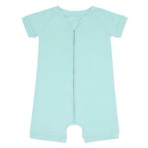 Combinaison de nuit à manches courtes en viscose de bambou respirante et douce, imprimée sur mesure, pour bébé, fille ou garçon, pyjama pour enfant, short pour bébé - Product Image 1