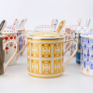 Tazas <span class=keywords><strong>de</strong></span> café <span class=keywords><strong>de</strong></span> porcelana fina, estilo nórdico, dorado, lujoso, vintage, ruso, árabe, novedad <span class=keywords><strong>de</strong></span> <span class=keywords><strong>2021</strong></span> - Product Image 4