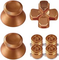 Boutons métalliques DualShock 4 et joysticks analogiques en alliage, boutons à balle, pavé directionnel pour coques de manette PS4 avec fonctionnalités améliorées