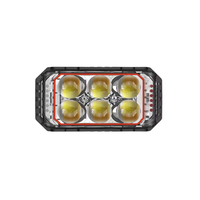 Feux LED de moto Explorer en aluminium blanc jaune flash 4 lentilles 6 lentilles 8 lentilles, lumière rouge bleue de police