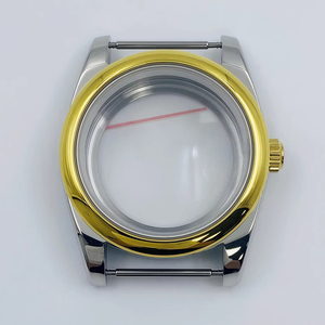 Cassa per <span class=keywords><strong>Orologio</strong></span> in Acciaio Inossidabile 36/39mm Argento/Oro con Vetro Zaffiro per Movimento NH35/36 - Product Image 5