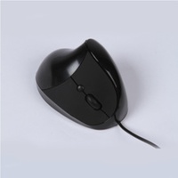 Mouse ergonomik vertikal portabel, Mouse tangan kanan berkabel dengan 6 tombol untuk bermain game Laptop Desktop