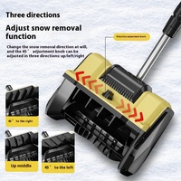 Balayeuse à neige universelle de petite taille, de qualité industrielle, à pousser à la main, pliable, portable, avec batterie au lithium, moteur sans balais, 21V