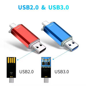 Flash Drive USB OTG 2-in-1 Kecepatan Tinggi 128GB 64GB 32GB 16GB 8GB 4GB 2GB 1GB USB-C 3.0 2.0 Pendrive Plastik Baru Kelas-A - Product Image 5
