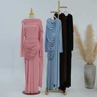 Robe longue pour femme, Abaya Eid, Robes de soirée marocaines, Jalabiya à plis et volants, Abayas musulmanes du Ramadan, Kaftan de Dubaï, Robe islamique