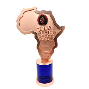 Carte de l'Afrique trophée photo trophée commémorative en métal trophée de récompense personnalisé - Product Image 6