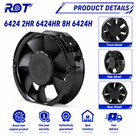 Ventilateur axial 6424 DC 24V 172mm à haut débit d'air 241CFM avec roulement à billes pour remplacement de ventilation de module onduleur et armoire