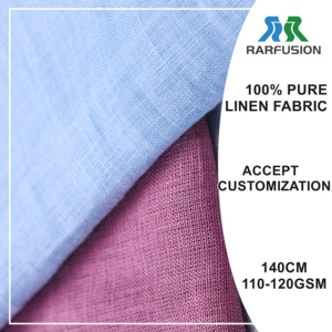 Tissu en lin pur à 100 % en gros, tissé jacquard doux, tissu en lin personnalisé pour coussins de canapé, nappes et rideaux pour filles et garçons - Product Image 2