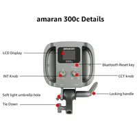 Amaran 300c 300W RGBWW LED Video Light 2500K-7500K Full Color COB Studio Photography Lamp Bowens Mount Film Light