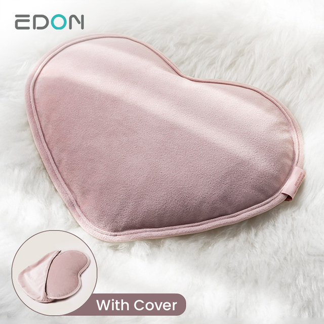 Cute Plush Chargeable Electric Hot Heat Water Bag Rechargeable Hand Warm Heart Shaped Hot Water Bottles for Period Cramps Pain