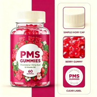 Gummies PMS Marque Blanche Logo Personnalisé Fabricant OEM ODM 60 Unités Soutien Hormonal Féminin Marge de Profit Élevée