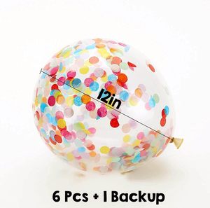 Artículos para Fiestas de Cumpleaños y Bodas, Confeti Dorado Brillante, Globo de Helio de Látex de 12 Pulgadas - Product Image 3
