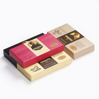 Boîtes cadeaux en chocolat, emballage de chocolat de luxe personnalisé avec feuille d'or dorée, boîte d'emballage de chocolat de Dubaï pour barre de chocolat
