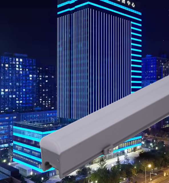 24V Input RGB/RGBW Linear LED Light Strip IP65 Rated Aluminum Wall Washers for Exterior Facade Building Display Garden Outdoor