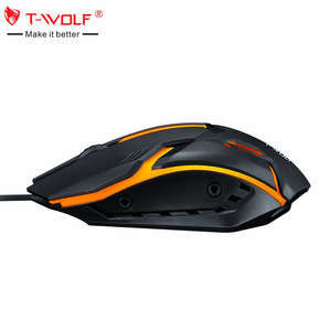 Souris de jeu filaire T-WOLF <span class=keywords><strong>V1</strong></span>, souris USB ergonomique avec LED RGB, souris optique 3D 1000 dpi, souris de jeu filaire bon marché pour ordinateur portable PC - Product Image 1