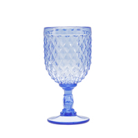 Gobelets en plastique classiques pour vin, multicolores, transparents, essentiels pour les fêtes de mariage - Gobelets vert, bleu, violet, rose, 201-300 ml CX