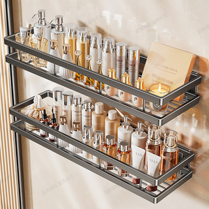 Bathroom Storage Rack 50X30CM Wall Mounted Corner <b>Shelf</b> Durable Rectangular Sink Organizer - Product Image 4
