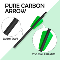Flèches de mini-arbalète en acier au carbone de 7,5 pouces avec nocks en plastique, force de tir de 50 livres – Haute qualité pour la pratique de tir sur cible et la chasse à courte portée