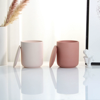 Bougie aromatique en céramique de style nordique créatif, 10 oz, ronde, mate, pour la décoration de la maison, récipient d'aromathérapie