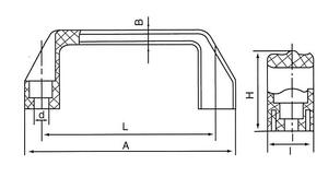 In China Hergestellter Hochwertiger Kunststoff-Quadratgriff - Product Image 3