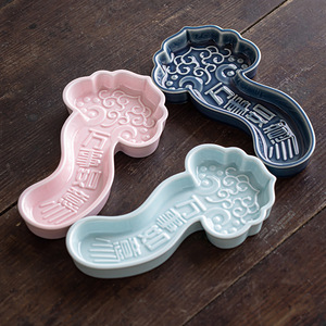 Ruyi <b>Ceramic</b> Dessert <b>Plate</b> Irregular Shape Porcelain Chinese Zen Tea Ceremony Fruit Platter Sweet Dish Tea Set Accessory - Product Image 2
