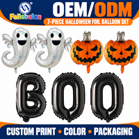 Lot de ballons en aluminium « BOO » pour Halloween, ballons fantômes et citrouilles pour décorations de fête et de maison hantée, personnalisation OEM/ODM